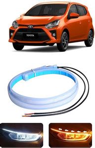 PROKONAI White & Amber LED Daytime Runninglight Headlamp Indicator Car ...