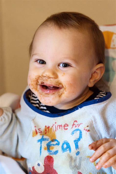 Baby After Eating Chocolate Free Stock Photo - Public Domain Pictures