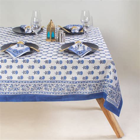 Buy Handcrafted Indian Block Dining Table Cover – DMAASA