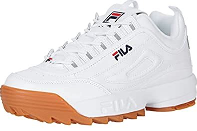 Buy Fila Mens Disruptor Ii Low Top Lace Up, White/Navy/Gum, Size 11.0 ...