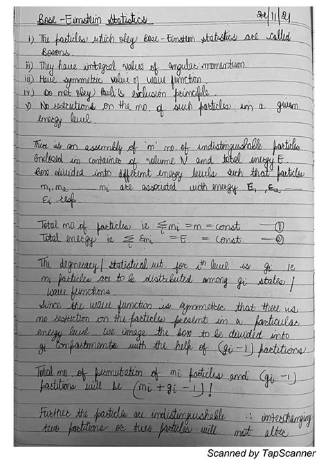 SOLUTION: Bose einstein statistics and fermi dirac equation Msc ...