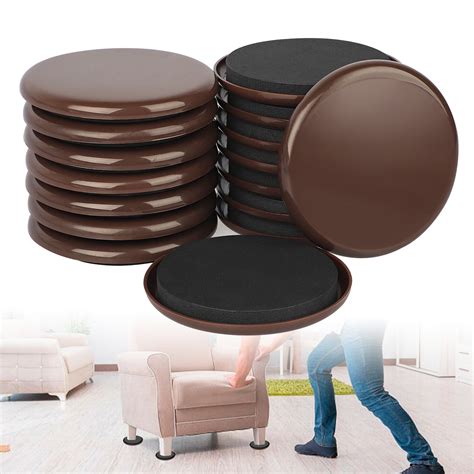 16pcs Reusable Furniture Sliders, EEEkit 3.5in Round Furniture Sliders ...