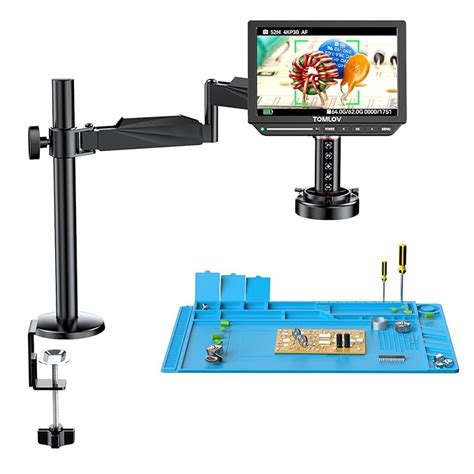 TOMLOV Autofocus Microscope, TM4K-AF 4K Flex Arm Digital Microscope ...