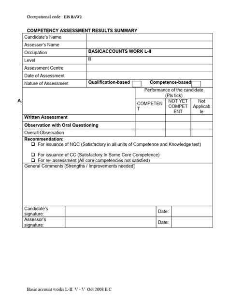 Image result for Competency Assessment Sample