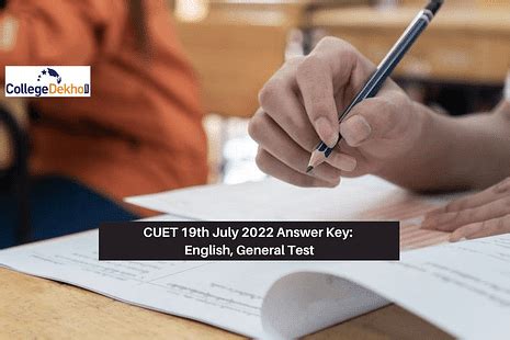 CUET 19th July 2022 Answer Key: English, General Test | CollegeDekho