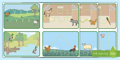 Farm Animal-Themed Mark Making Pattern Cards