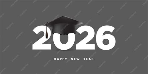 2026 number with black cap graduate class logo graduate class template ...