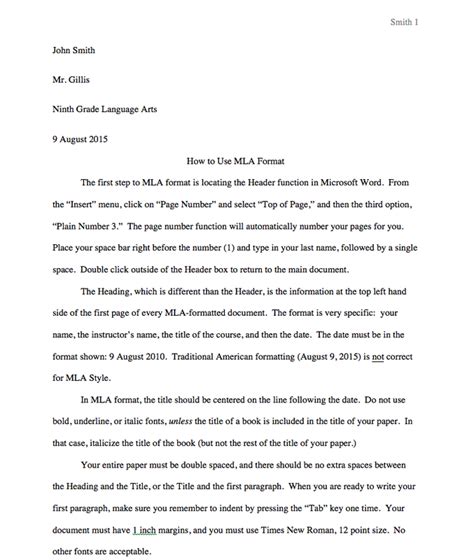 Image result for MLA Formatting