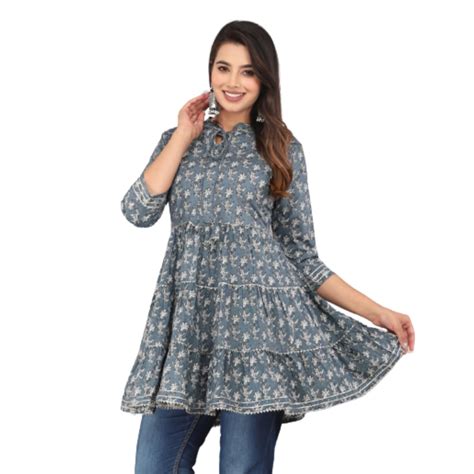 AariKaari - Cotton Tunic/Top for Women|Regular Fit|3/4th Sleeve ...