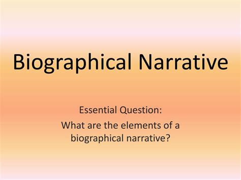 Narrative Biography Examples 的图像结果