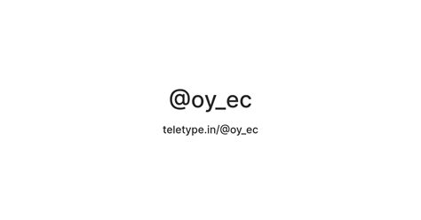 @oy_ec — Teletype