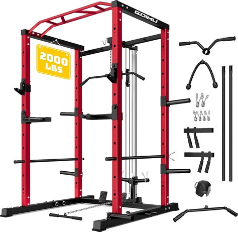Goimu Power Cage, 2000LBS Power Rack with LAT Pulldown, India | Ubuy