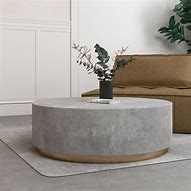 Image result for Concrete Round Pedestal Coffee Table