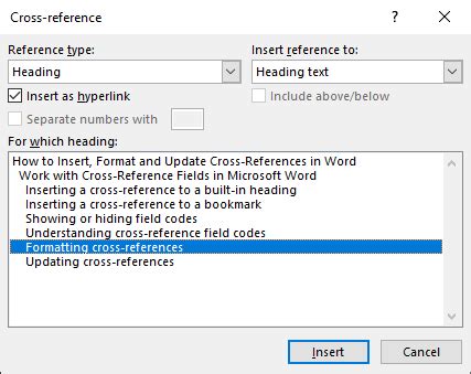 Rezultat imagine pentru Add Cross Reference in Word
