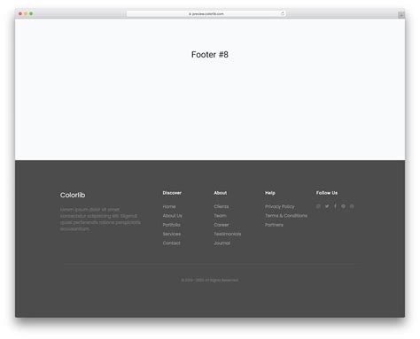 Footer in Bootstrap Design with Code 的图像结果