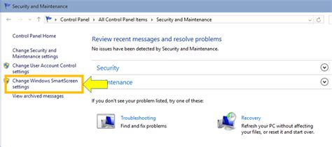 Image result for Change Windows SmartScreen Settings