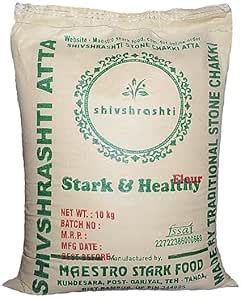 Shivshrashti Shudh Chakki Atta, 10kg Pack High Dietary Fiber, Easy ...