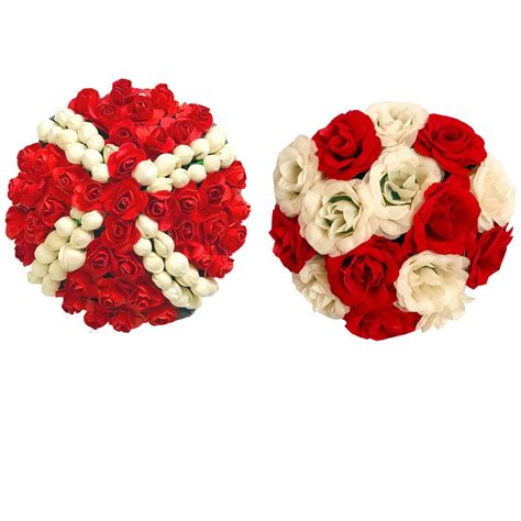 Maahal™ Artificial flower Bun Juda Maker Flower Gajra Hair Accessories ...