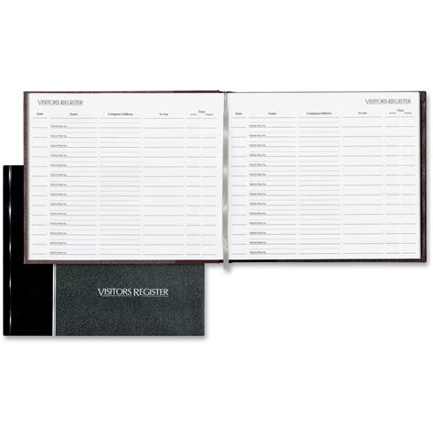 NATIONAL Brand Visitor's Register Book, Black, 8.5 x 9.875 64 Sheets ...