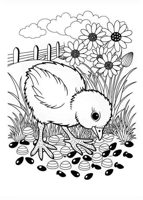 Baby Chick Coloring Pages Happy Easter Chick Coloring Page