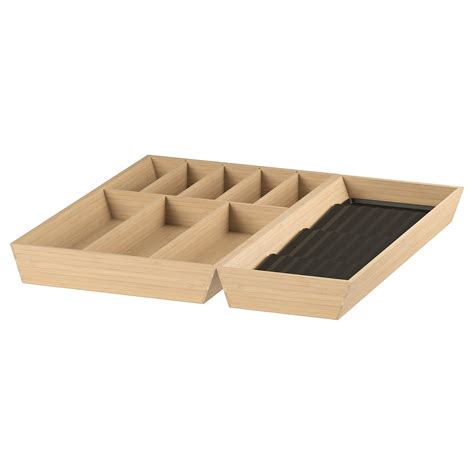 UPPDATERA cutlery tray/tray with spice rack light bamboo - IKEA