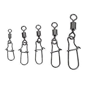 Buy Ashu Supply 95Pcs/Box Rolling Swivels with Snaps Hooks Lures ...