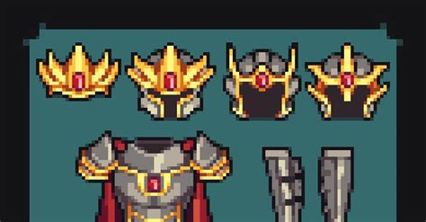 Hallowed Armor! (@blaskoboi) : Terraria | Pixel art, Terrarium, Armor