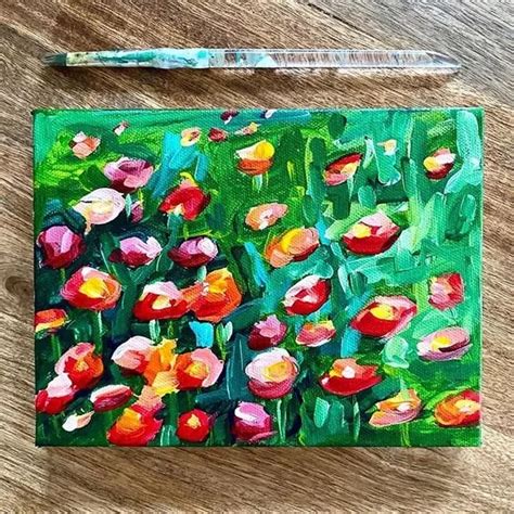 Image result for Spring Flowers Acrylic Paint Tutorial