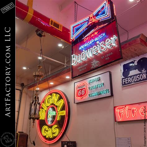 Vintage Budweiser Lighted Signs