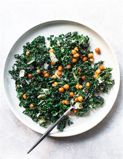 Italian Kale Salad with Chickpeas and Lemon - Familystyle Food