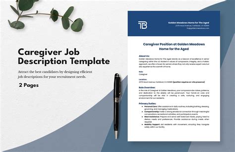 9+ Caregiver Job Description Templates