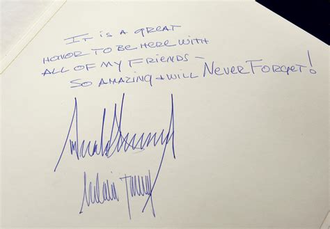 Melania Trump's Signature Draws Comparison to Her Husband's Handwriting ...