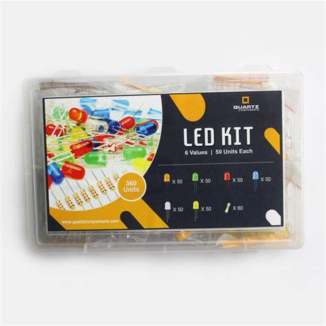 LED Kit - Combo of 6 Colours / 50 pcs Each with Free Resistors and Box ...