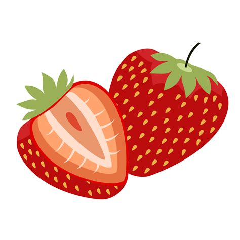 Sliced Strawberries Clipart
