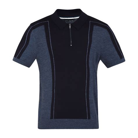 Buy Men Navy Colourblock Polos Online - 914555 | The Collective