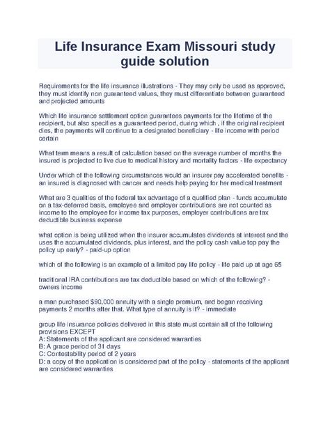 Life Insurance Study Class 的图像结果