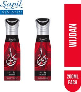 Sapil WIJDAN Perfumed Deodorant 200ml Each (Pack of 2) Perfume Body ...