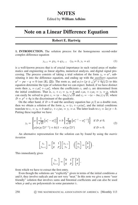 Image result for Linear Difference Equation