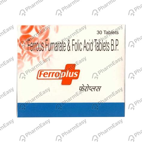 Buy Ferro Plus Strip Of 30 Tablets Online at Flat 15% OFF | PharmEasy