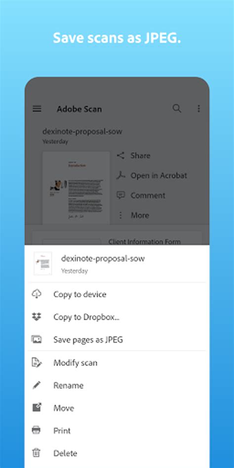 Adobe Scanner App Android 的图像结果