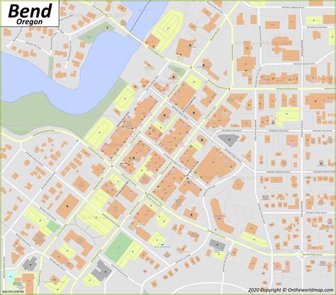 Bend Downtown Map - Ontheworldmap.com