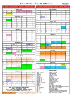 Rockwood Area School District 2021 2022 Calendar 2/16/2021 / rockwood ...