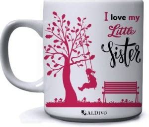 SAM BAN Sister's Gifts Special I Love My Little Sister Quote Printed ...