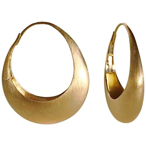 Cartier Large Gold Hoop Earrings at 1stDibs