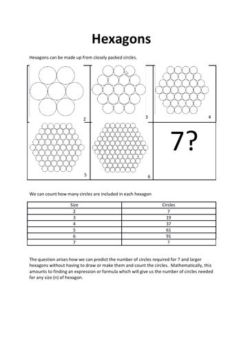 Hexagonal Number Formula 的图像结果