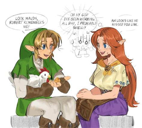 link and malon (the legend of zelda and 1 more) drawn by linesharkart ...