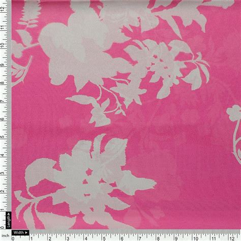 Weightless Digital Printed Fabric - Pink Floral Unstitched Fabric – FAB ...