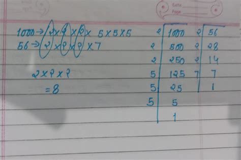 The HCF of 1000 and 56 is - Brainly.in