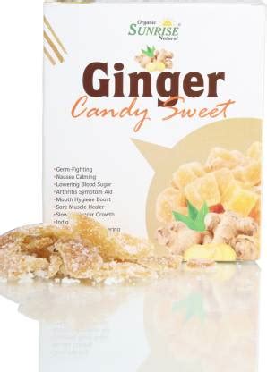 Organic Sunrise Natural Dried Ginger Candie Adrak Sweets Candy Nausea ...