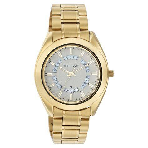 Titan Quartz Analog with Date Champagne Dial Watch for Men-NC1557YM01 ...